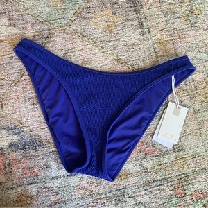NWT Good American Always Fits Perfect Fit Capri Blue Swim Bottom Large X Large